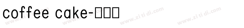 coffee cake字体转换